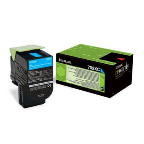 Lexmark 702XM Toner Cian Extra Alto Rendimiento Retornable (4k) , Lexmark , LEX70C2XC0 , 734646436953